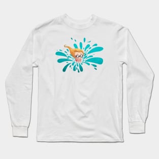 Niña bomba agua para camiseta Long Sleeve T-Shirt